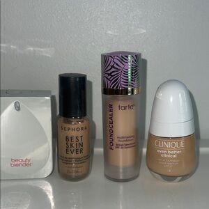Foundation Bundle Tarte, Clinique beauty blender